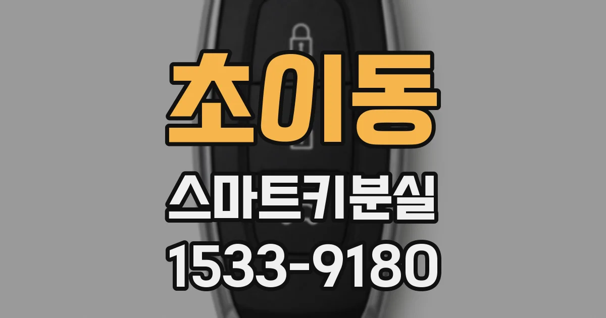 초이동 스마트키분실