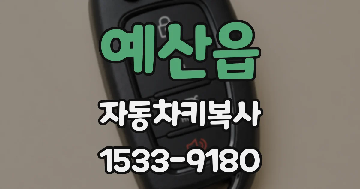 예산읍 자동차키복사