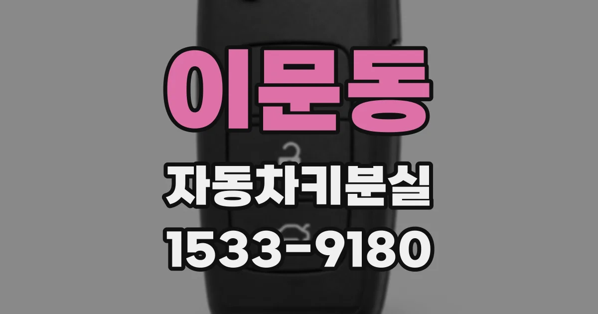 이문동 자동차키분실