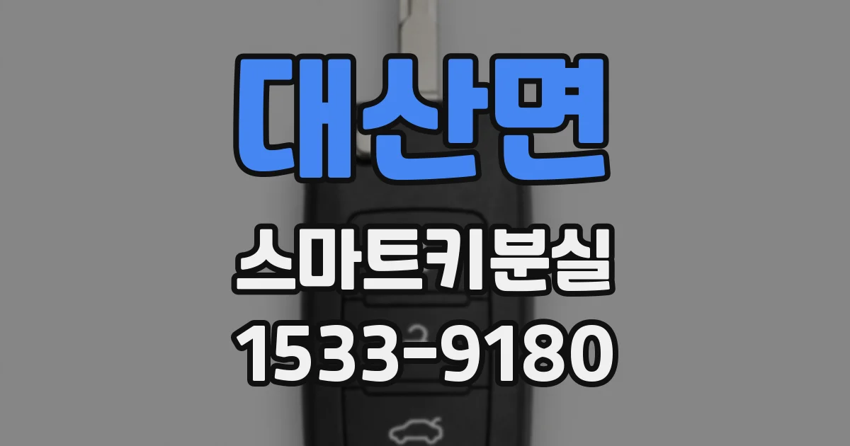 대산면 스마트키분실