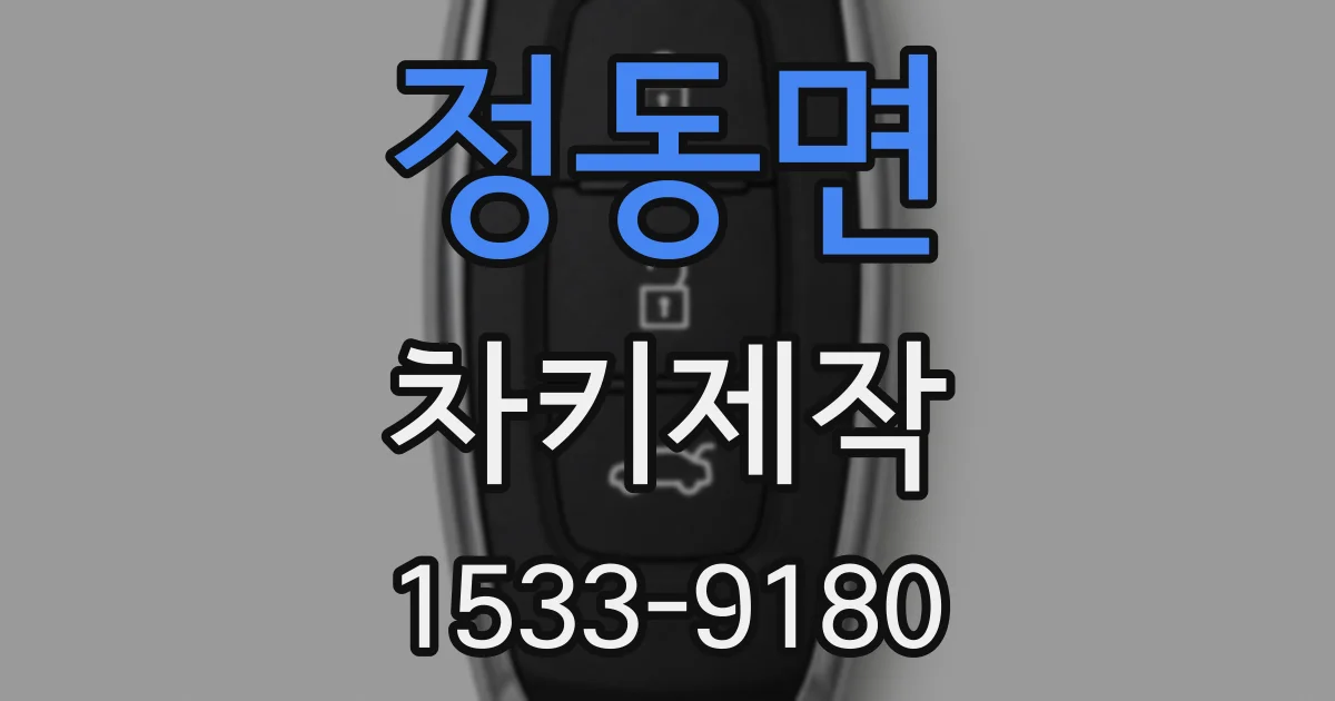 정동면 차키제작