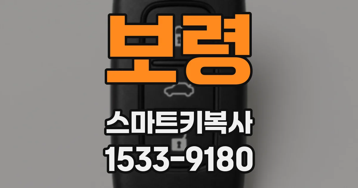 보령 스마트키복사