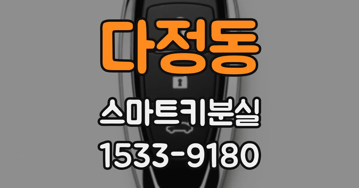 다정동 스마트키분실
