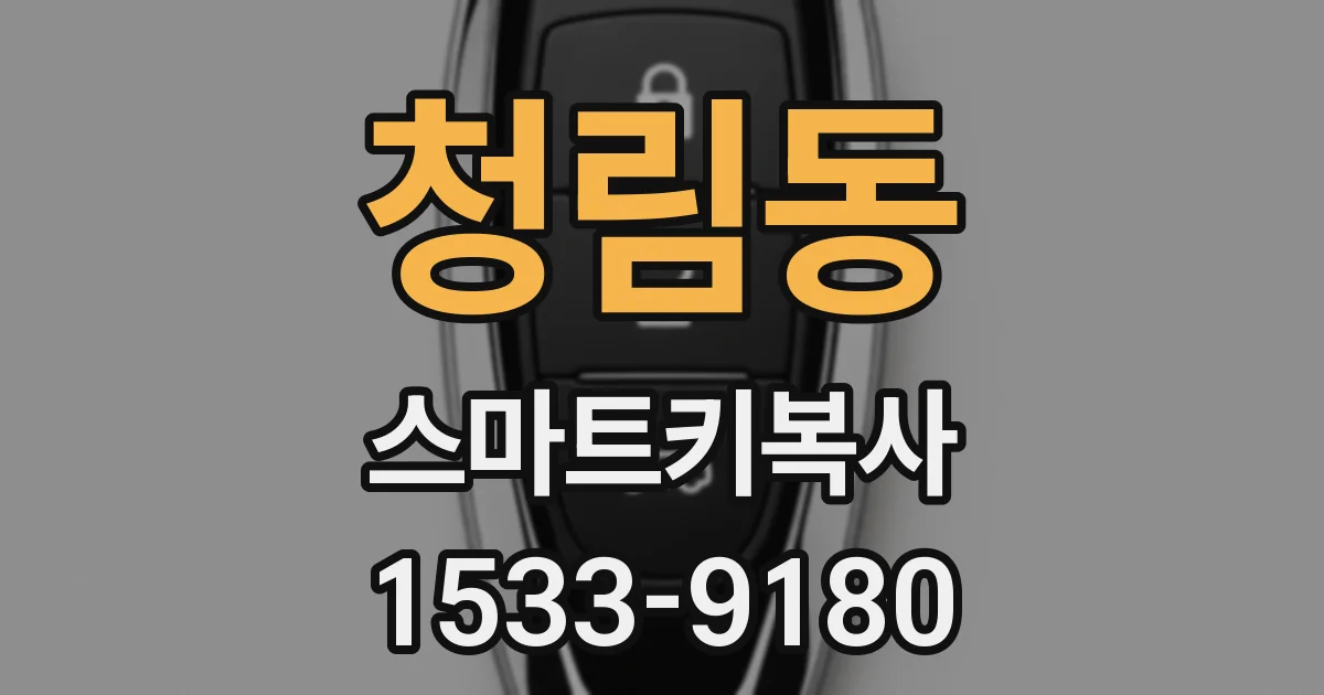 청림동 스마트키복사