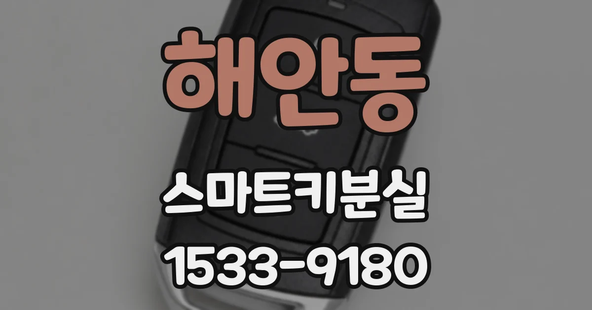 해안동 스마트키분실