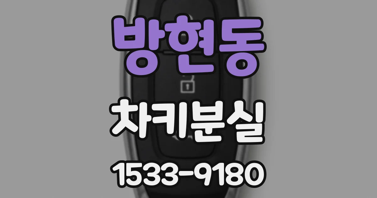 방현동 차키분실