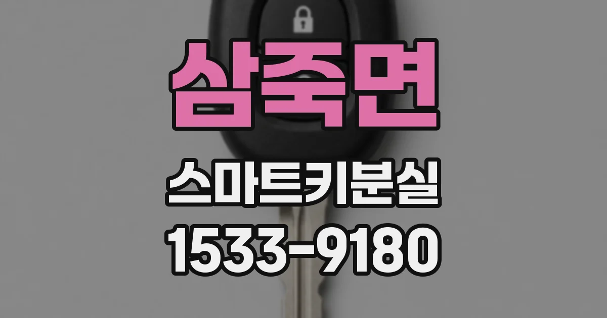 삼죽면 스마트키분실