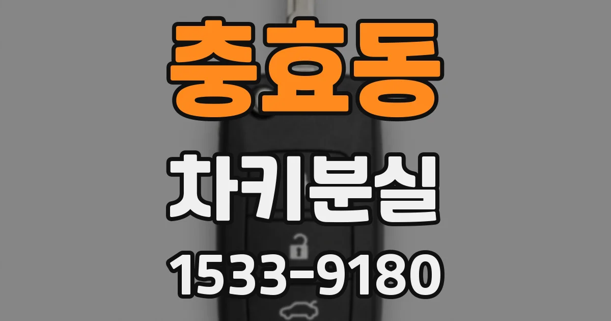 충효동 차키분실