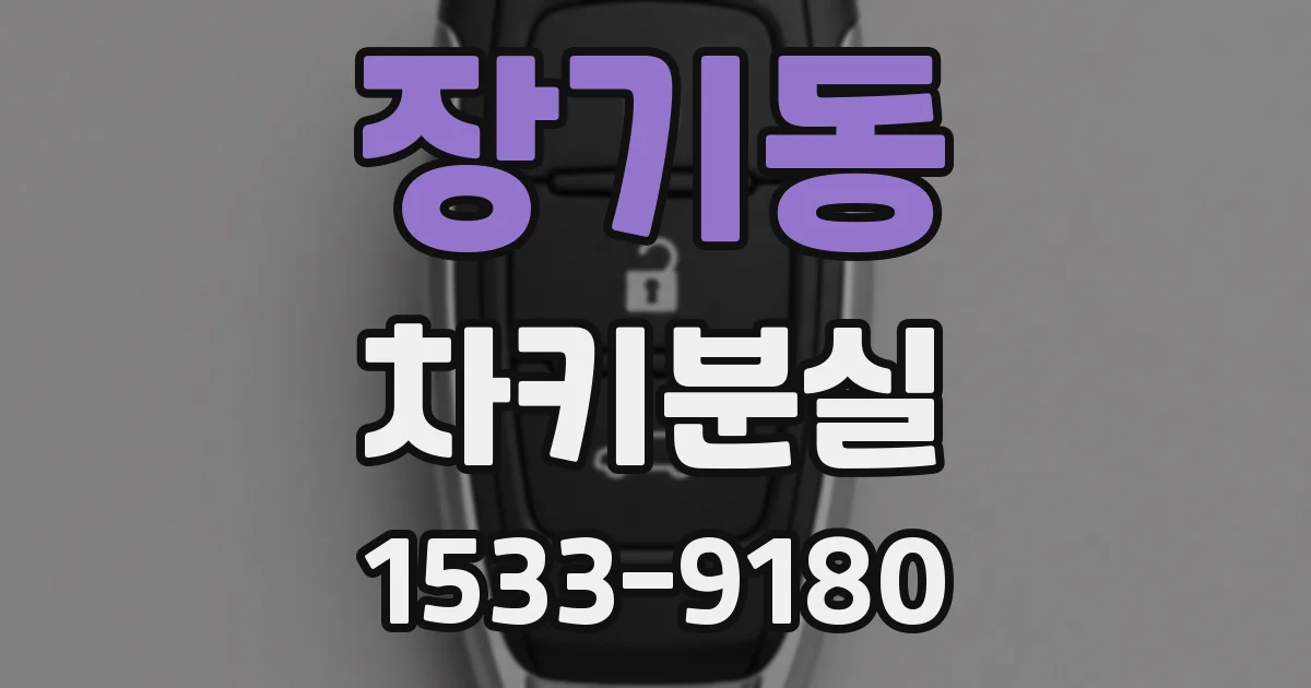 장기동 차키분실