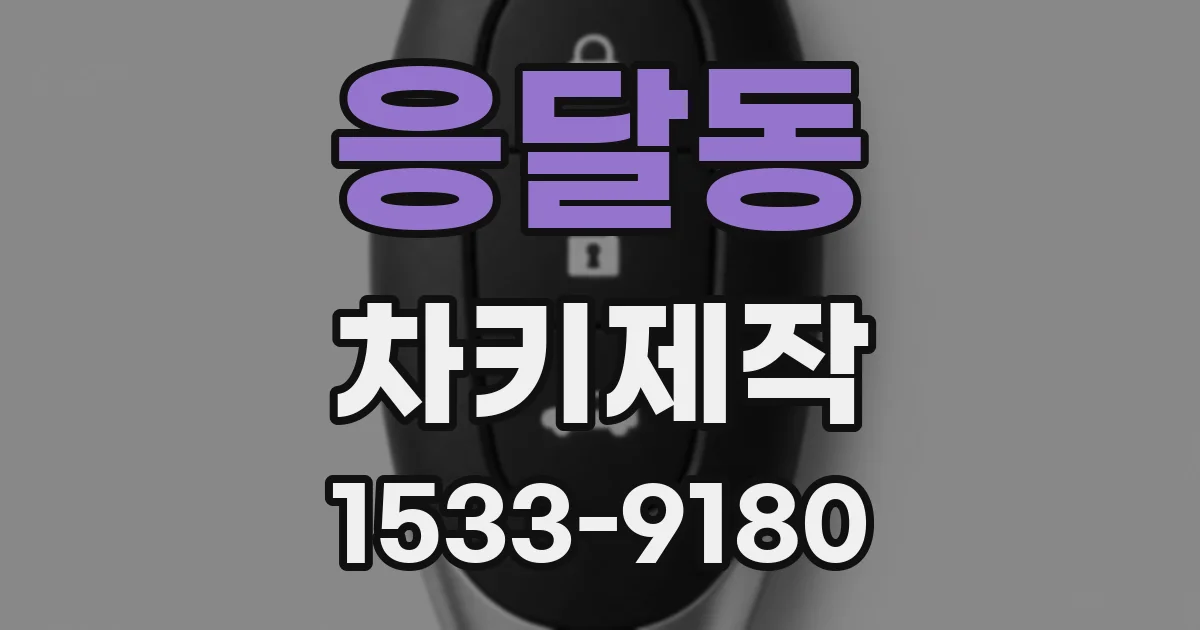 응달동 차키제작