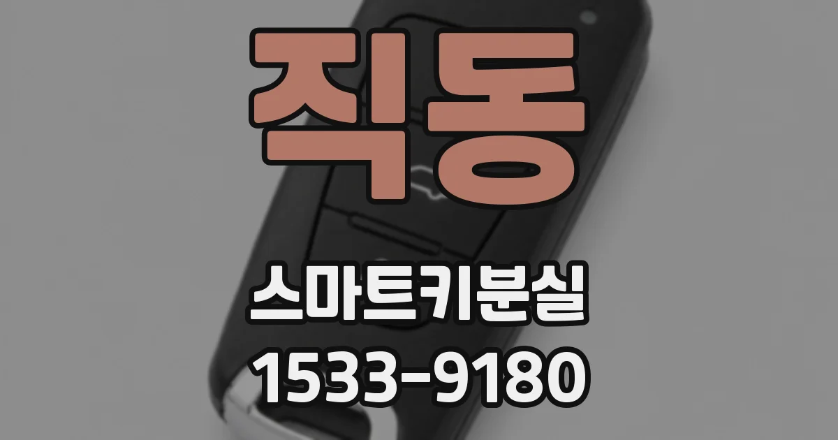 직동 스마트키분실
