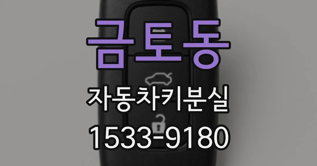 금토동 자동차키분실