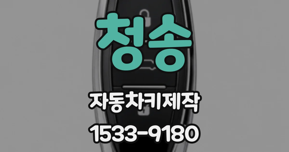 청송 자동차키제작