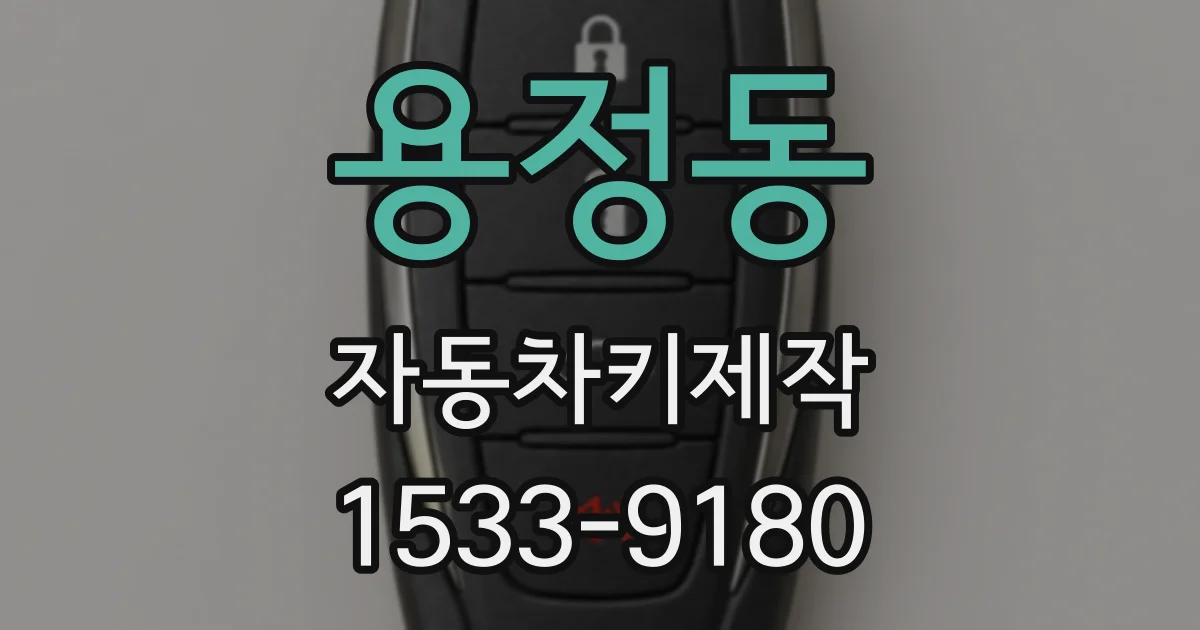 용정동 자동차키제작