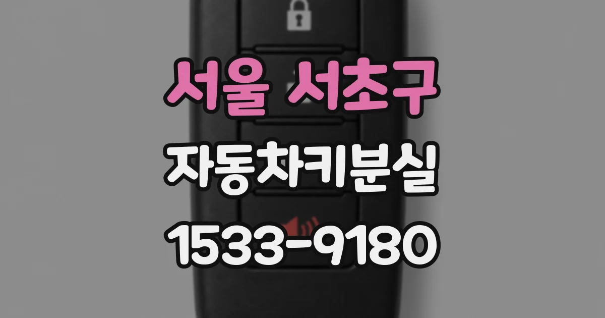 서울 서초구 자동차키분실