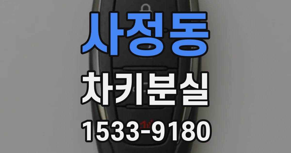 사정동 차키분실
