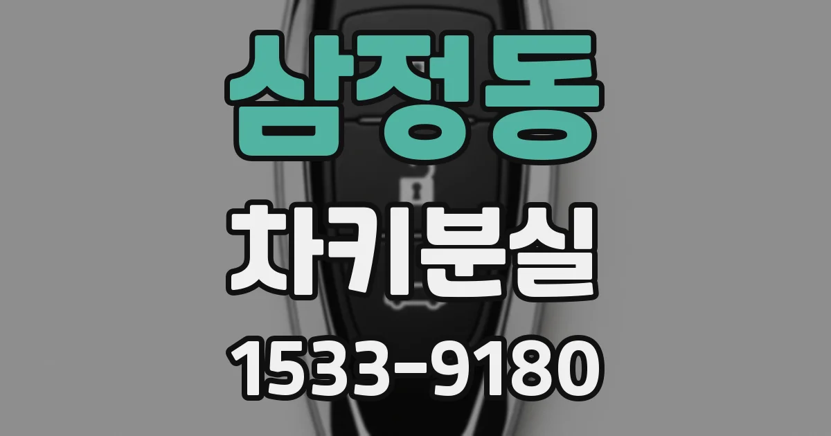삼정동 차키분실