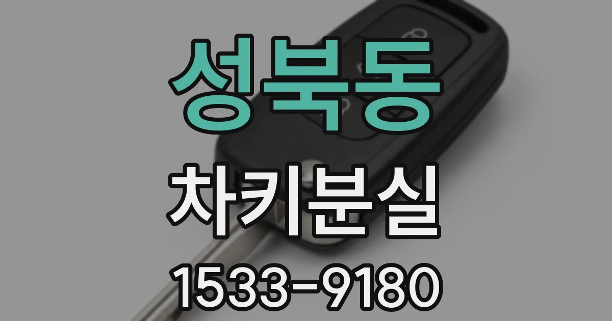 성북동 차키분실