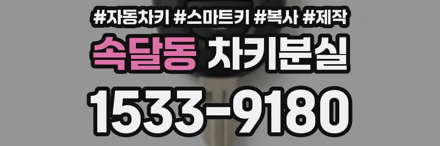 속달동 차키분실