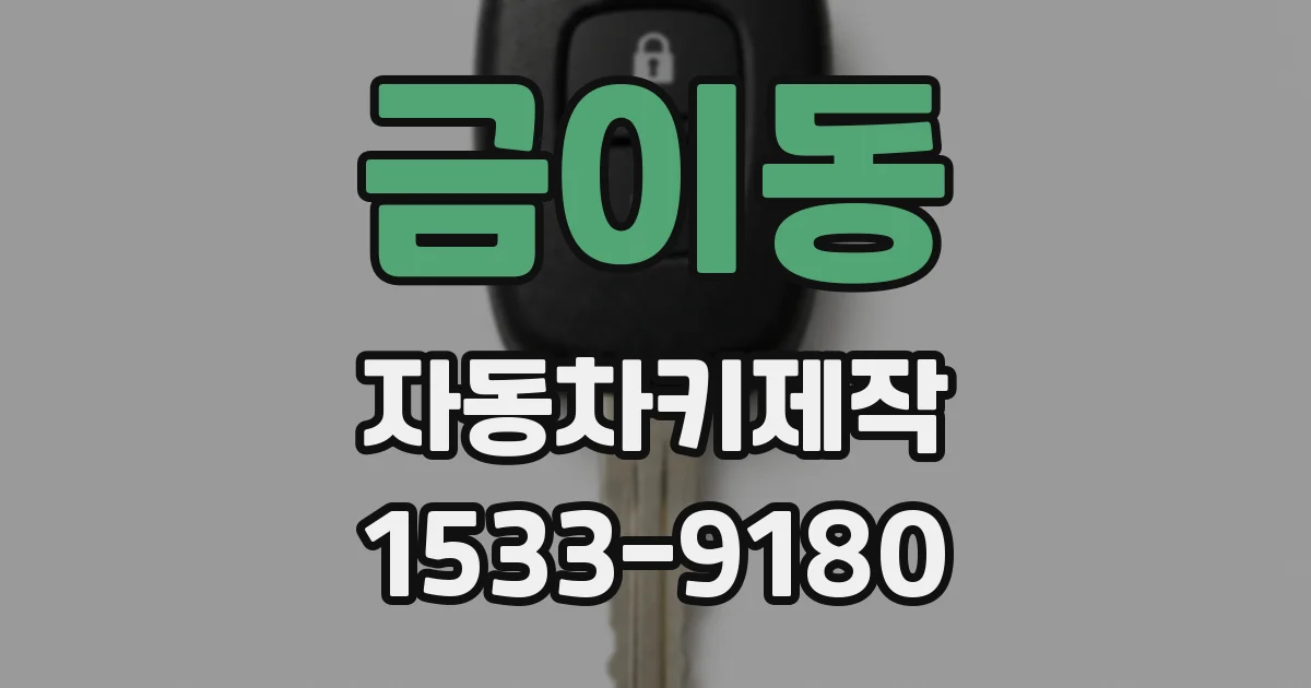 금이동 자동차키제작