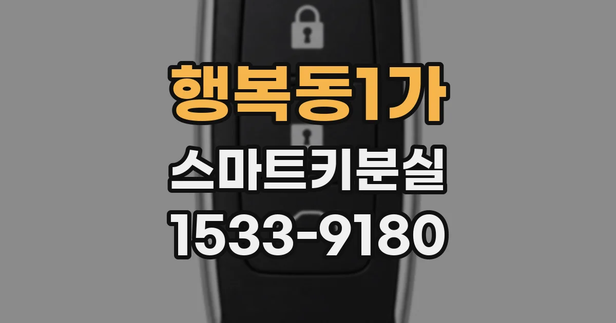 행복동1가 스마트키분실