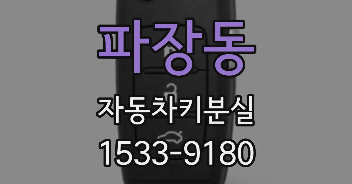파장동 자동차키분실