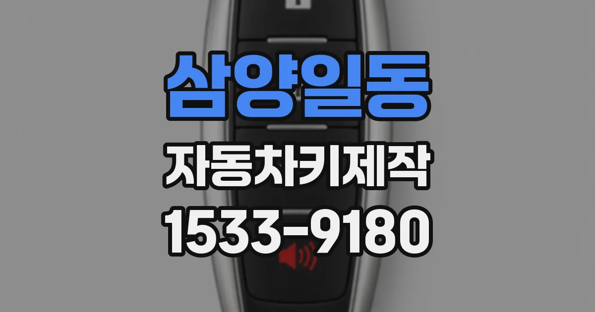 삼양일동 자동차키제작
