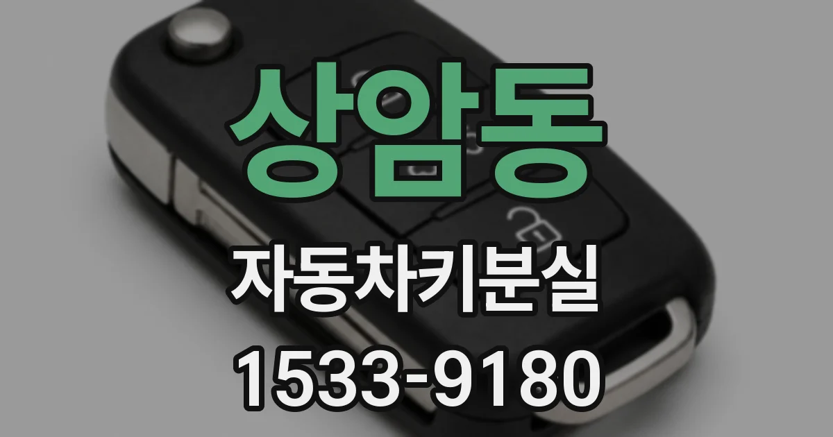 상암동 자동차키분실