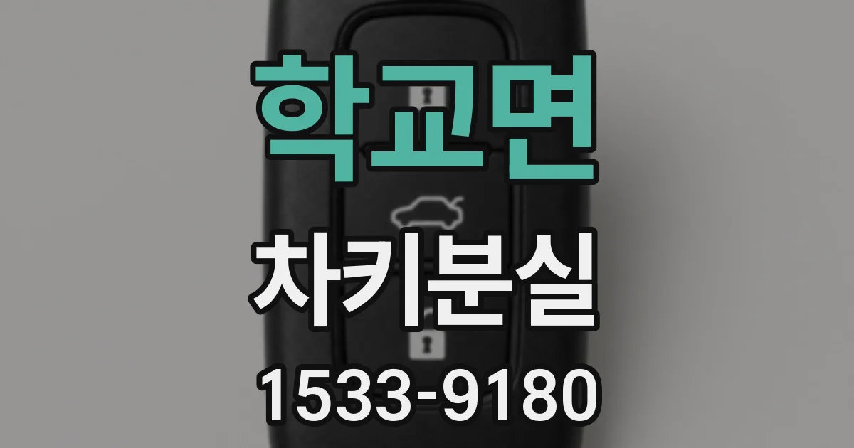 학교면 차키분실