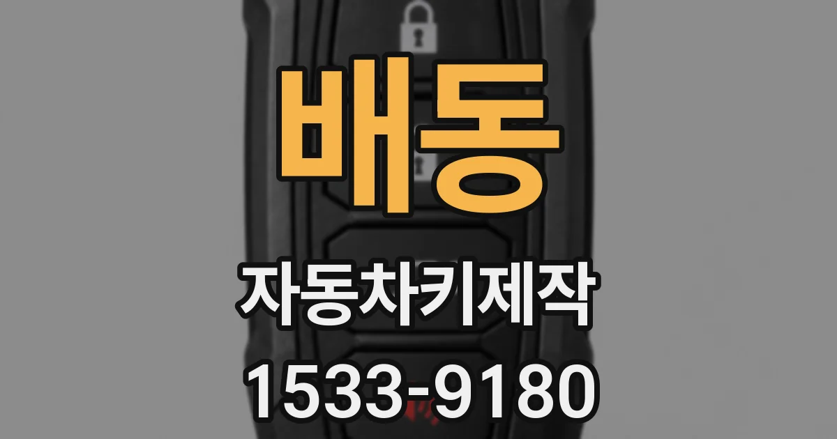 배동 자동차키제작