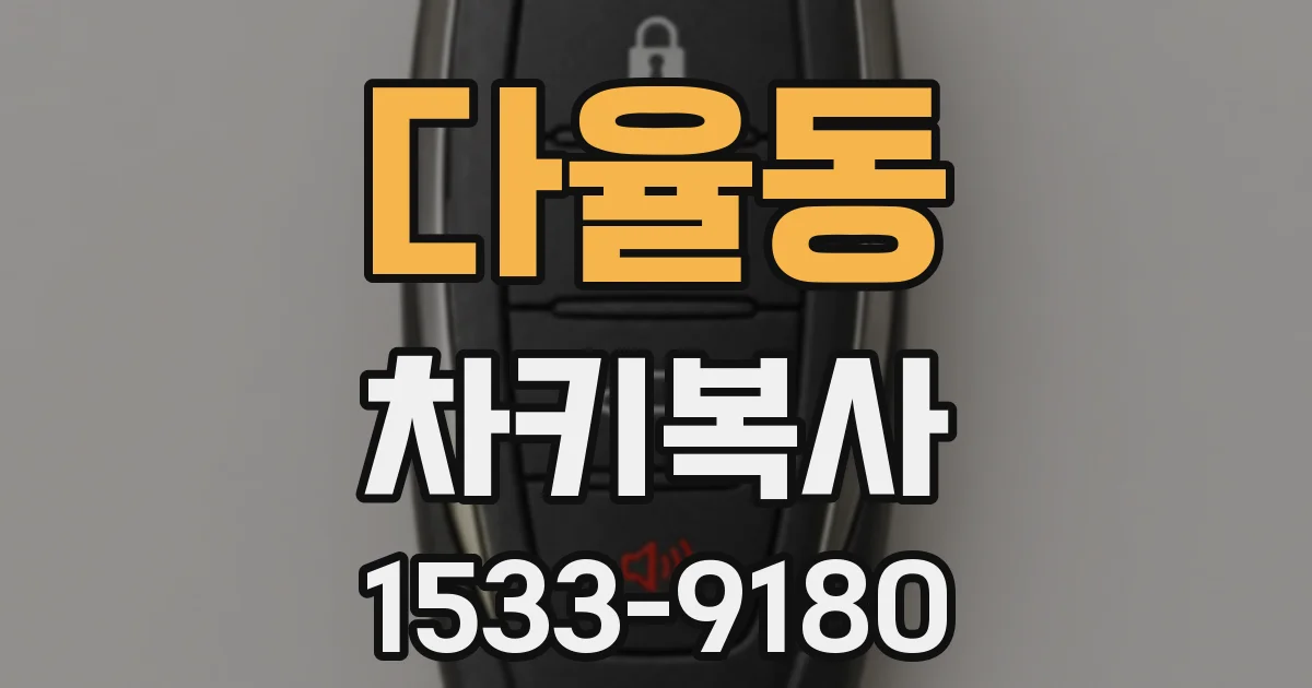 다율동 차키복사