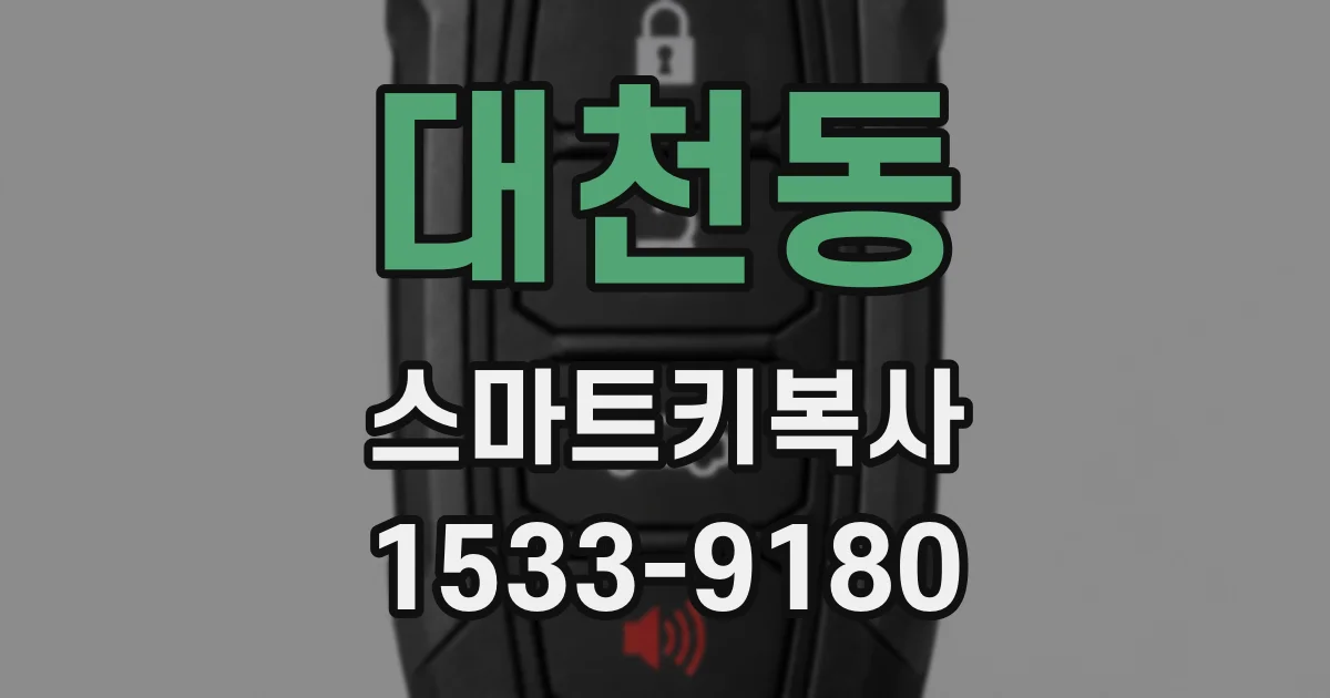 대천동 스마트키복사