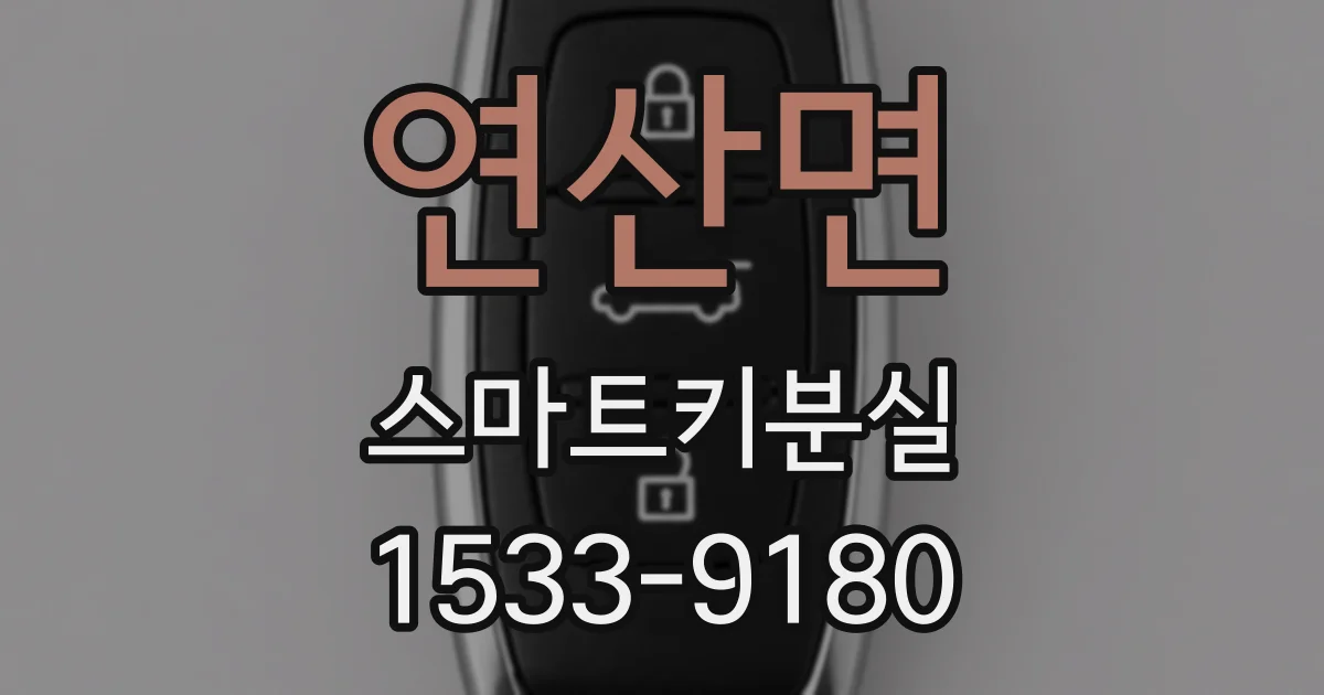 연산면 스마트키분실