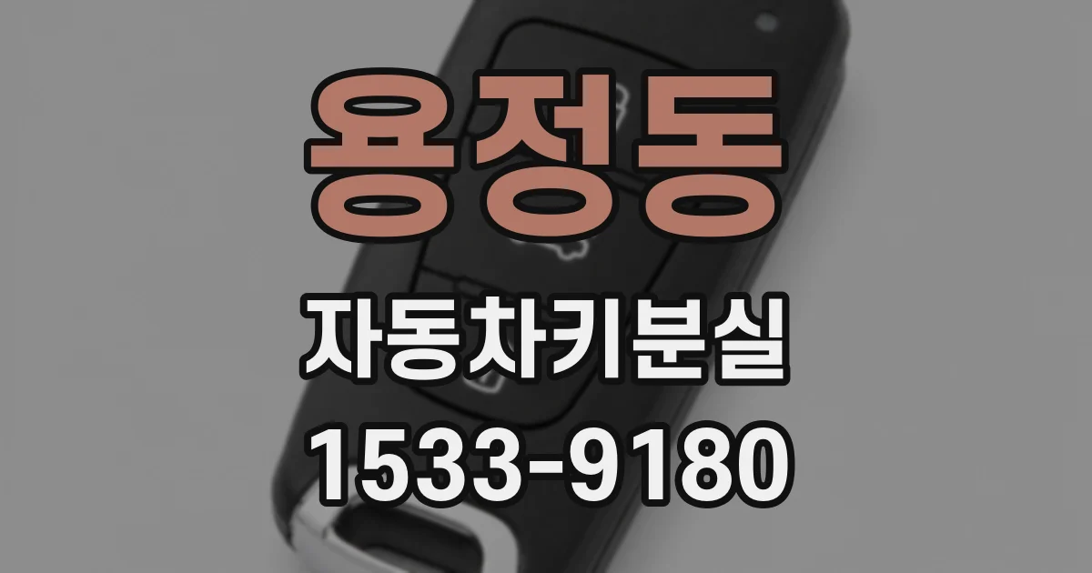 용정동 자동차키분실