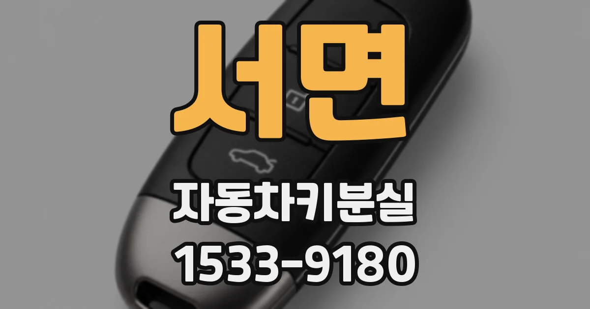 서면 자동차키분실