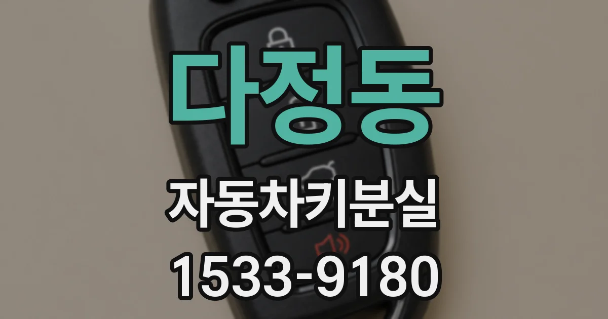 다정동 자동차키분실