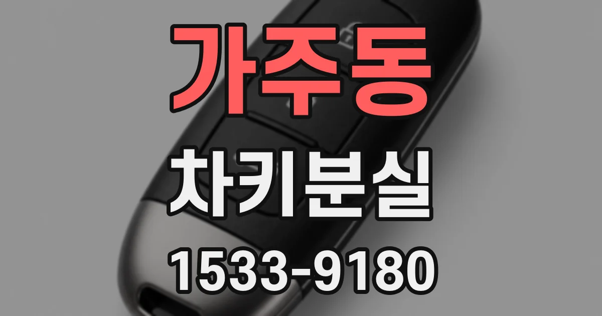 가주동 차키분실