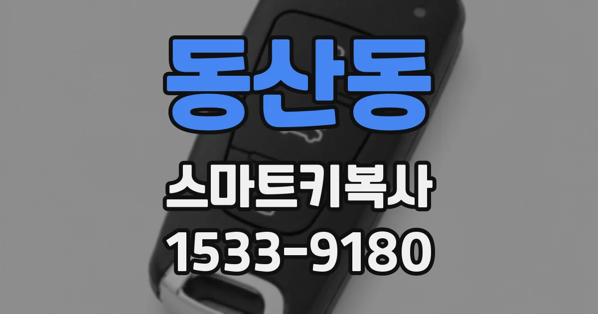 동산동 스마트키복사
