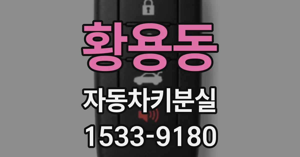 황용동 자동차키분실