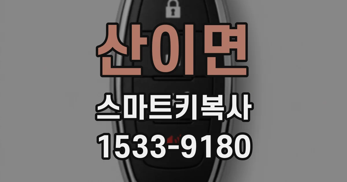 산이면 스마트키복사