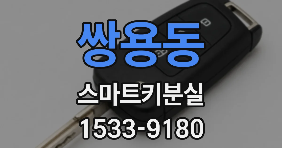쌍용동 스마트키분실