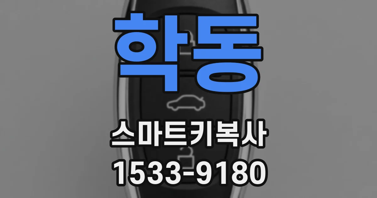학동 스마트키복사