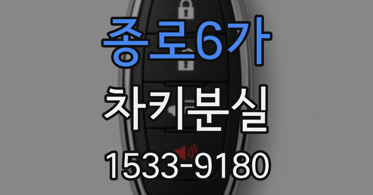 종로6가 차키분실