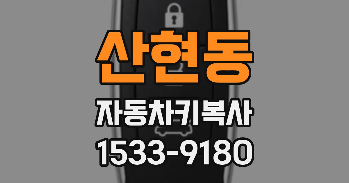 산현동 자동차키복사