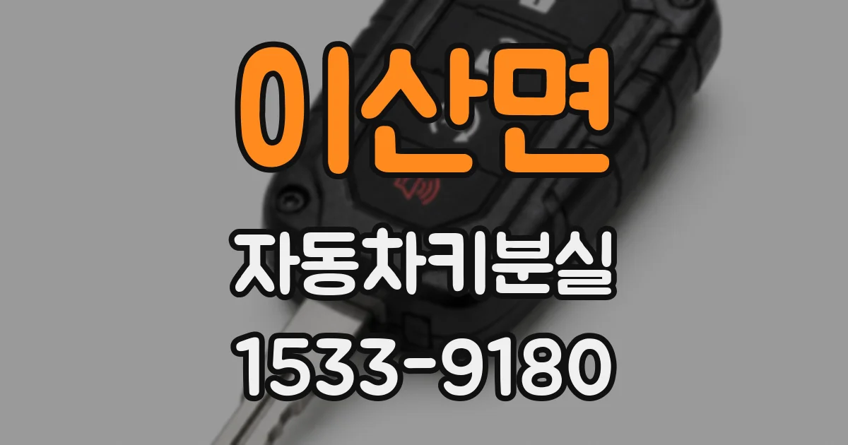 이산면 자동차키분실