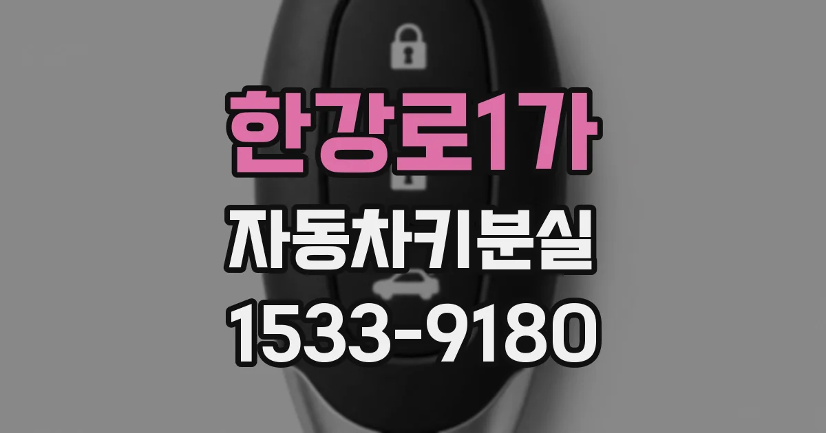 한강로1가 자동차키분실