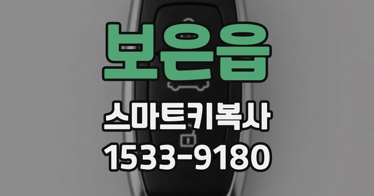 보은읍 스마트키복사