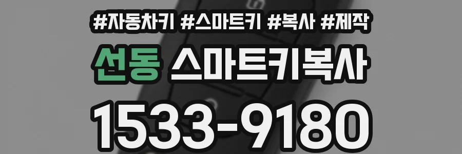 선동 스마트키복사