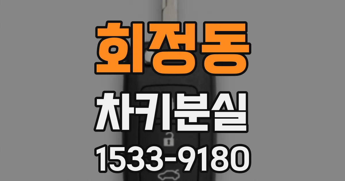 회정동 차키분실