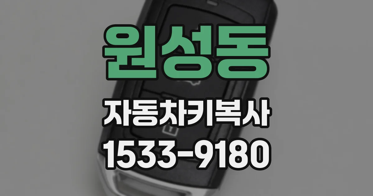 원성동 자동차키복사